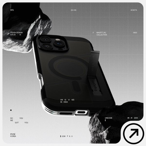 Spigen iPhone 16 Pro Max Deksel Tough Armor MagFit Frost Black