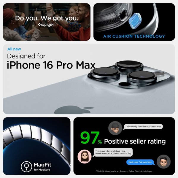 Spigen iPhone 16 Pro Max Deksel Tough Armor MagFit Svart