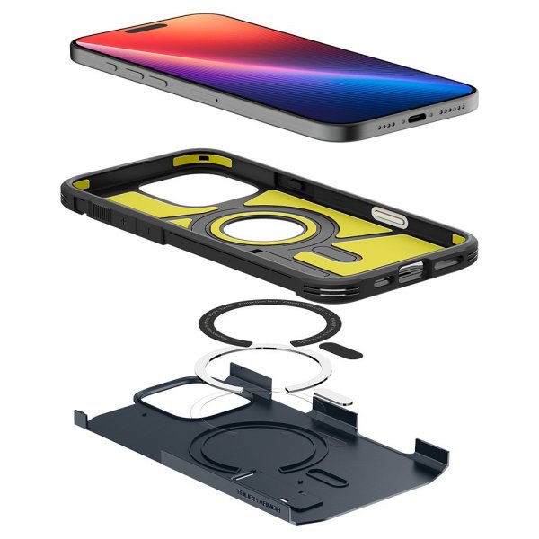 Spigen iPhone 16 Pro Max Deksel Tough Armor T MagFit Metal Slate