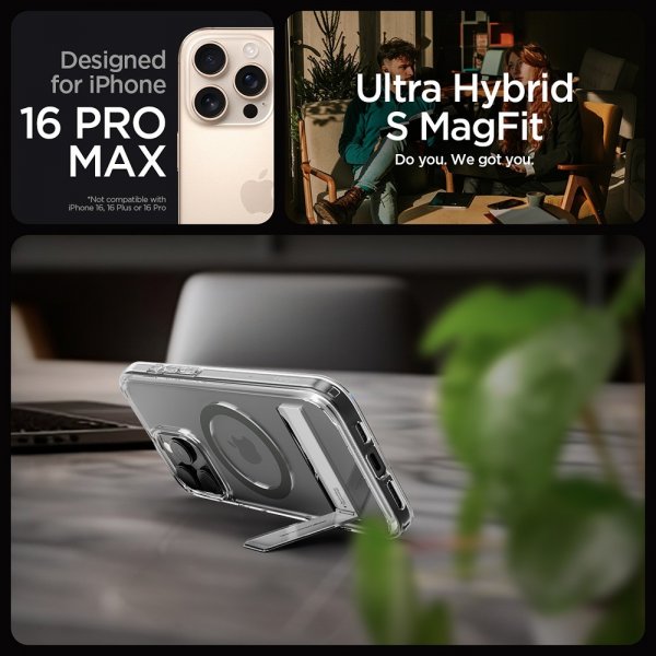 Spigen iPhone 16 Pro Max Deksel Ultra Hybrid S MagFit Graphite