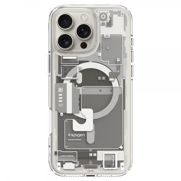 Spigen iPhone 16 Pro Max Deksel Ultra Hybrid Zero One MagFit Natural Titanium