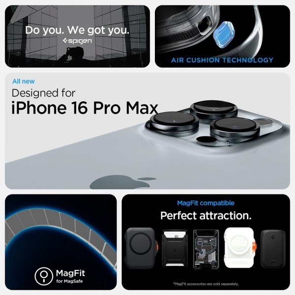 Spigen iPhone 16 Pro Max Deksel Ultra Hybrid Zero One MagFit Svart