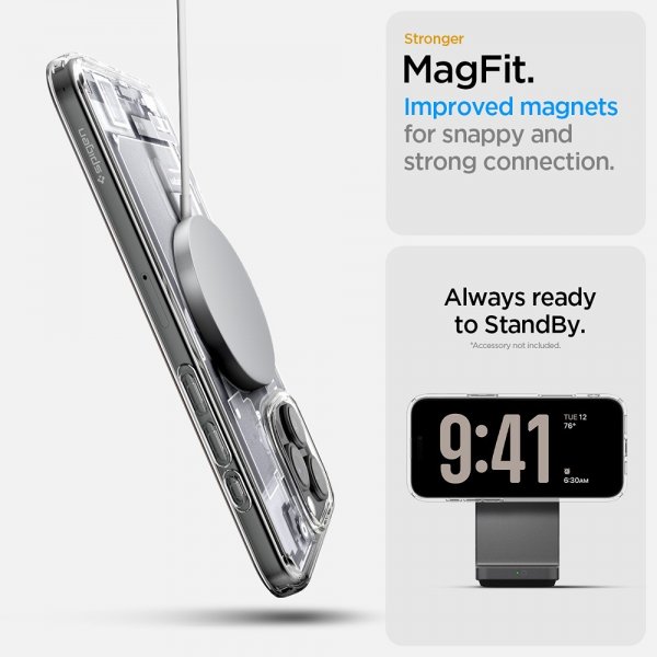 Spigen iPhone 16 Pro Max Deksel Ultra Hybrid Zero One MagFit Hvit