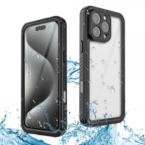 Redpepper iPhone 16 Pro Max Deksel Vanntett IP68 Svart