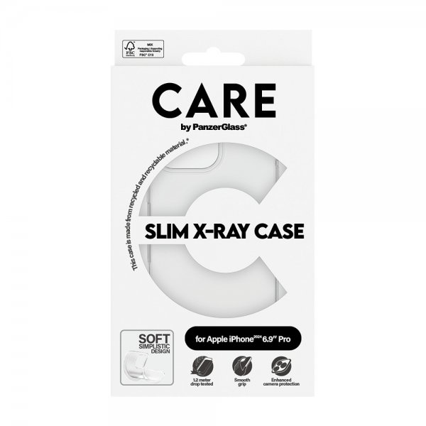 CARE by PanzerGlass iPhone 16 Pro Max Deksel X-Ray Transparent