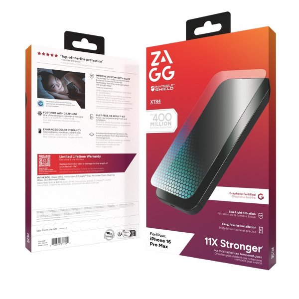 Zagg InvisibleShield iPhone 16 Pro Max Skjermbeskytter Glass XTR4