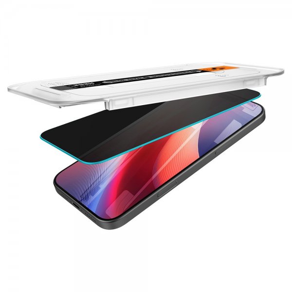 Spigen iPhone 16 Pro Max/iPhone 17 Pro Max Skjermbeskytter GLAS.tR EZ Fit Privacy 2-pakning