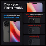 Spigen iPhone 16 Pro Max/iPhone 17 Pro Max Skjermbeskytter GLAS.tR EZ Fit Privacy 2-pakning