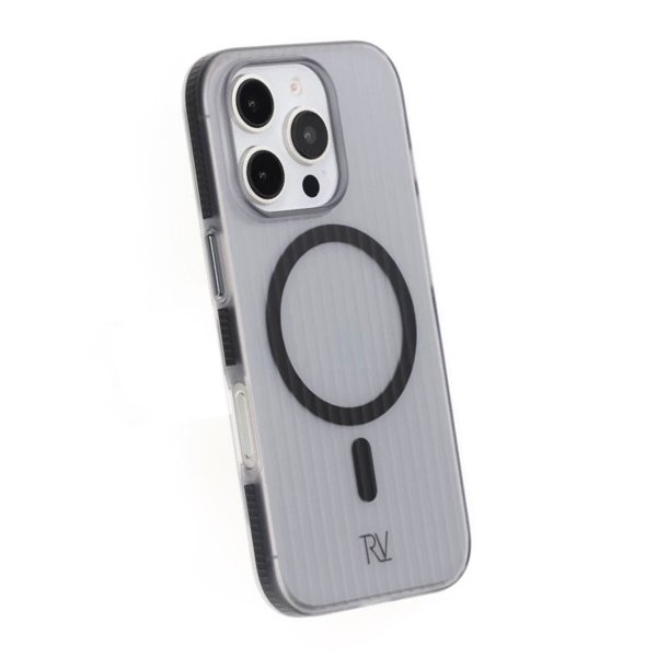 Rvelon iPhone 16 Pro Deksel Korrugerte MagSafe Svart