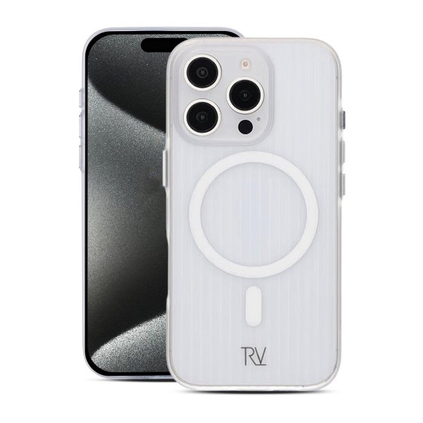 Rvelon iPhone 16 Pro Deksel Korrugerte MagSafe Transparent
