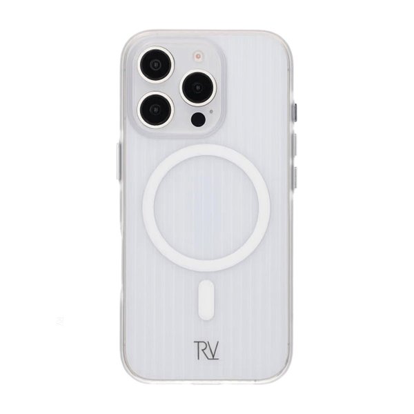 Rvelon iPhone 16 Pro Deksel Korrugerte MagSafe Transparent