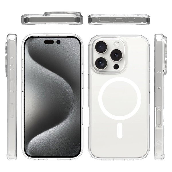 Rvelon iPhone 16 Pro Deksel TPU MagSafe Transparent