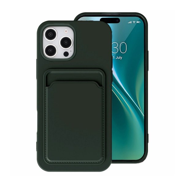 iPhone 16 Pro Deksel Kortholder Grønn