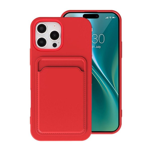 iPhone 16 Pro Deksel Kortholder Rød