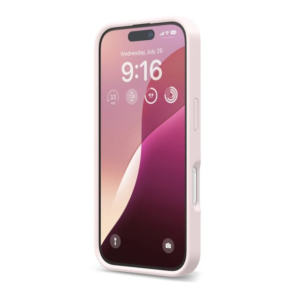 Rvelon iPhone 16 Pro Deksel Silikon Rosa