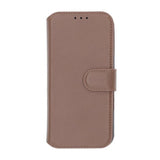 Rvelon iPhone 16 Pro Etui Ekte skinn Kortlommer Brun