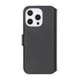Rvelon iPhone 16 Pro Etui Ekte skinn Kortlommer Svart