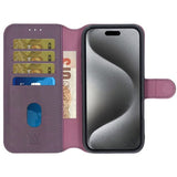 Rvelon iPhone 16 Pro Etui Detachable Wallet Case Lilla