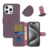 Rvelon iPhone 16 Pro Etui Detachable Wallet Case Lilla
