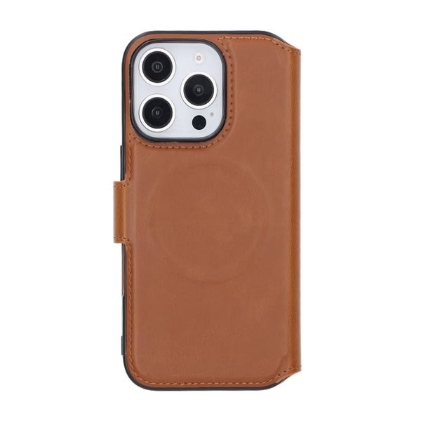 Rvelon iPhone 16 Pro Etui 4 Kortlomme MagSafe Brun