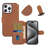 Rvelon iPhone 16 Pro Etui 4 Kortlomme MagSafe Brun