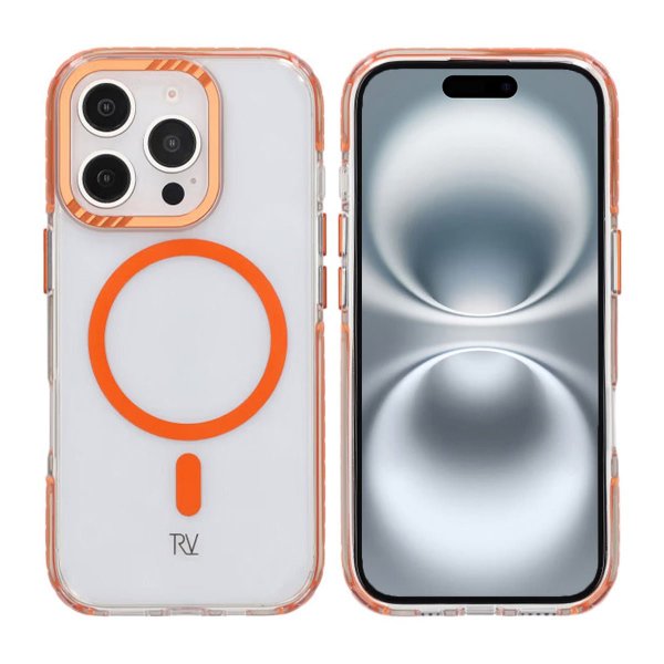 Rvelon iPhone 16 Pro Deksel TPU MagSafe Oransje