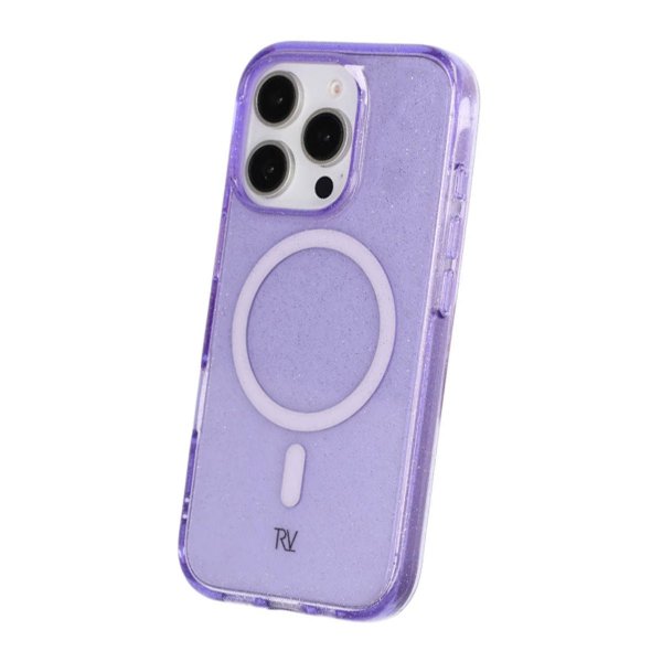Rvelon iPhone 16 Pro Deksel Glitter MagSafe Lilla