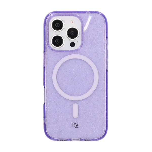 Rvelon iPhone 16 Pro Deksel Glitter MagSafe Lilla