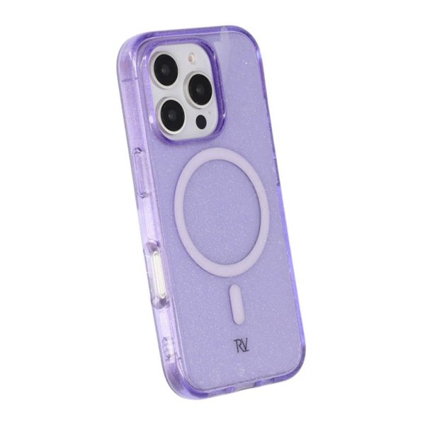 Rvelon iPhone 16 Pro Deksel Glitter MagSafe Lilla