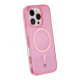 Rvelon iPhone 16 Pro Deksel Glitter MagSafe Rosa