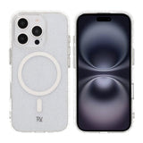 Rvelon iPhone 16 Pro Deksel Glitter MagSafe Hvit