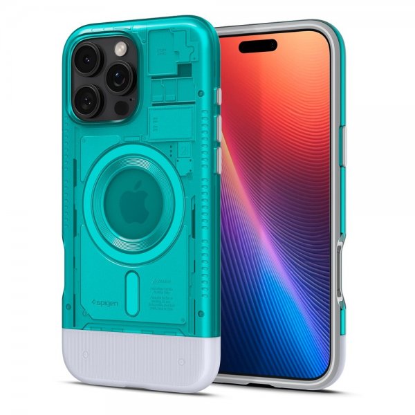 Spigen iPhone 16 Pro Deksel Classic C1 MagFit Bondi Blue