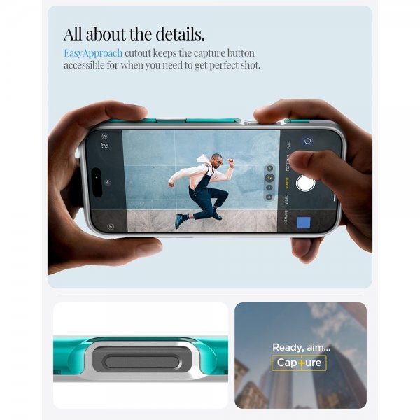Spigen iPhone 16 Pro Deksel Classic C1 MagFit Bondi Blue