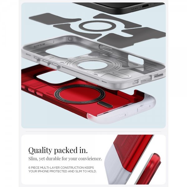 Spigen iPhone 16 Pro Deksel Classic C1 MagFit Ruby