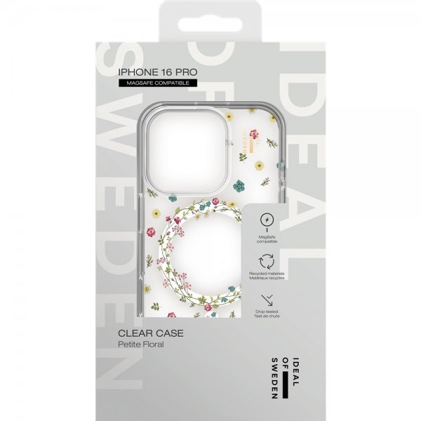 Ideal of Sweden iPhone 16 Pro Deksel Clear Case MagSafe Petite Floral