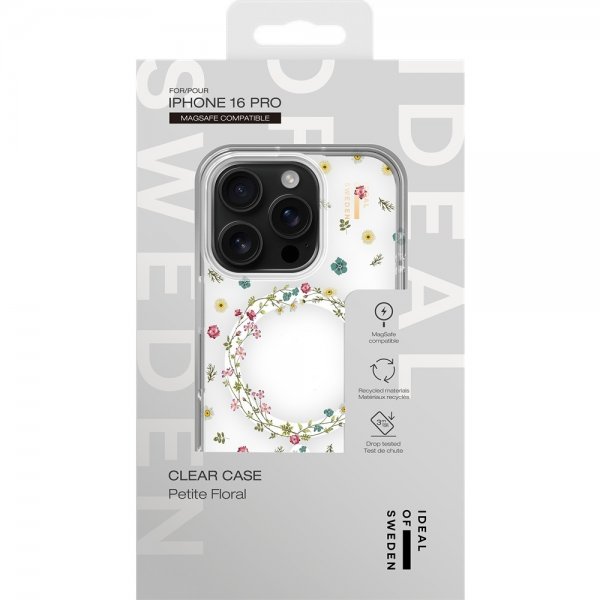Ideal of Sweden iPhone 16 Pro Deksel Clear Case MagSafe Petite Floral