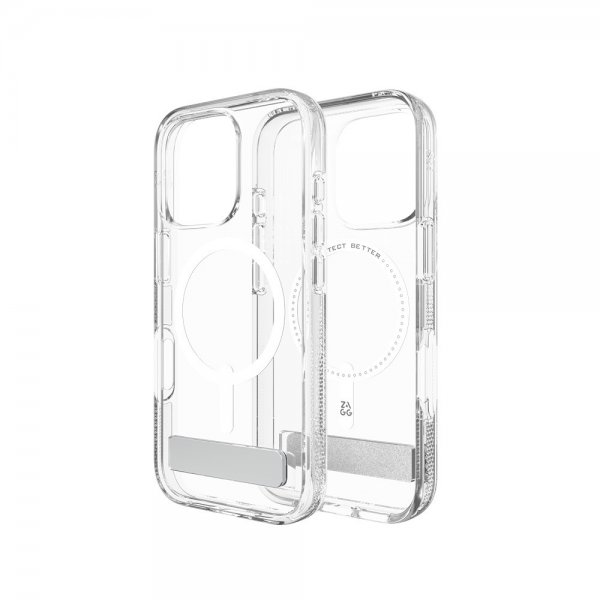 Zagg iPhone 16 Pro Deksel Crystal Palace Snap Kickstand Transparent
