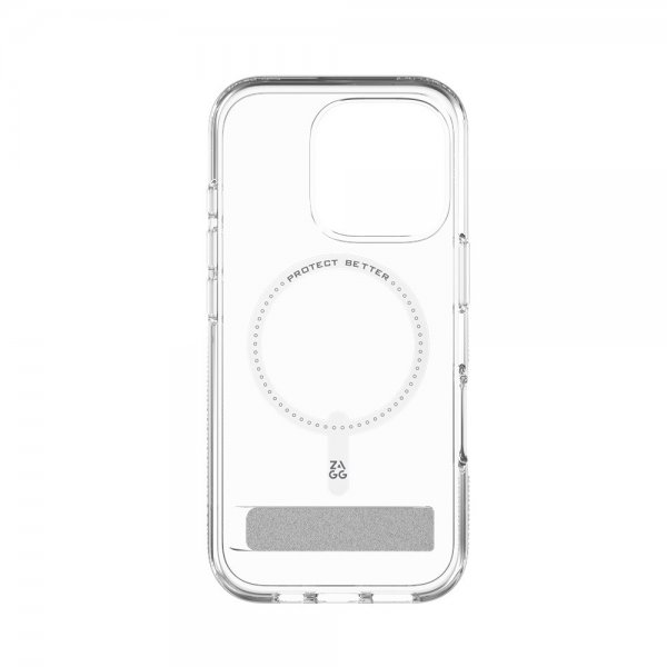 Zagg iPhone 16 Pro Deksel Crystal Palace Snap Kickstand Transparent