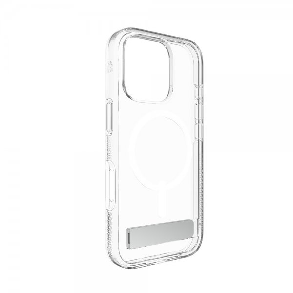 Zagg iPhone 16 Pro Deksel Crystal Palace Snap Kickstand Transparent