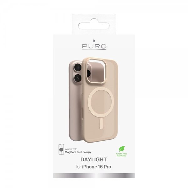 Puro iPhone 16 Pro Deksel Daylight MagSafe Beige