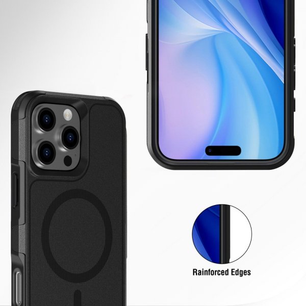 4smarts iPhone 16 Pro Deksel Defend Etui Ultimag Svart