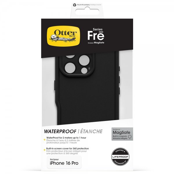 Otterbox iPhone 16 Pro Deksel Fre MagSafe Svart