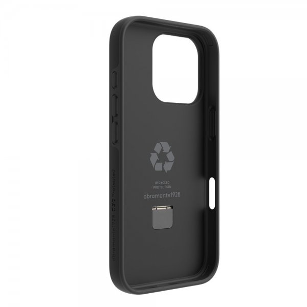 dbramante1928 iPhone 16 Pro Deksel Iceland Ultra D3O MagSafe Kickstand Svart