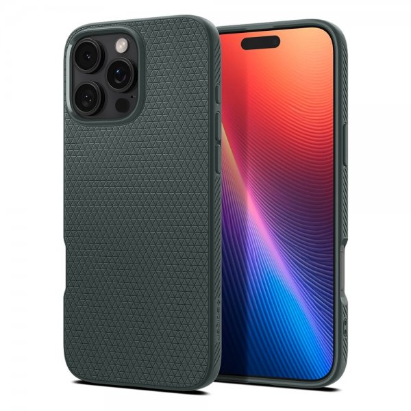 Spigen iPhone 16 Pro Deksel Liquid Air Abyss Green