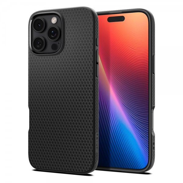 Spigen iPhone 16 Pro Deksel Liquid Air Matte Black