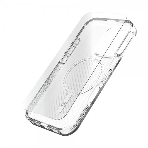 Zagg iPhone 16 Pro Deksel med Skjermbeskytter Luxe Snap & Glass