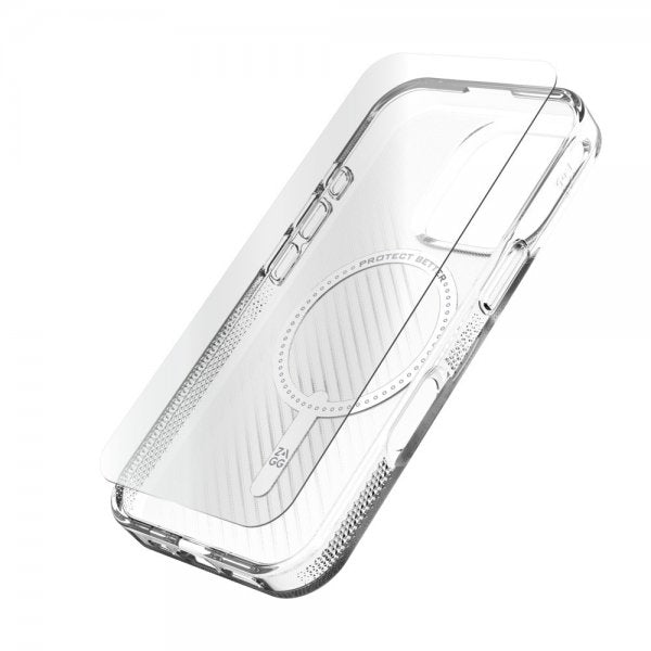 Zagg iPhone 16 Pro Deksel med Skjermbeskytter Luxe Snap & Glass