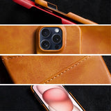 iPhone 16 Pro Deksel med To Kortlommer Mørkebrun