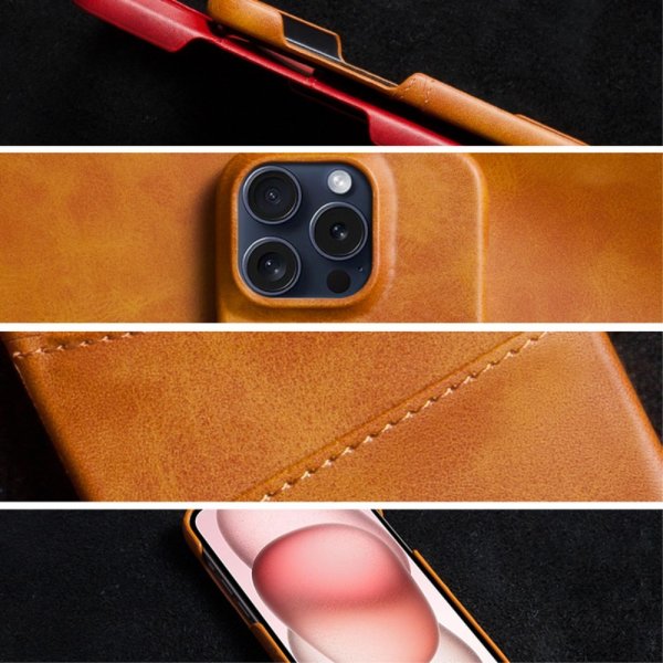 iPhone 16 Pro Deksel med To Kortlommer Svart