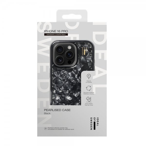 Ideal of Sweden iPhone 16 Pro Deksel Pearlised Case MagSafe Svart